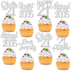 ZHUOWEISM 24Pcs Silver 21st Birthday Cupcake Toppers – Straight Outta 2005