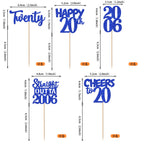 ZHUOWEISM 30pcs 20th Birthday Cupcake Toppers Glitter Blue – Straight Outta 2006