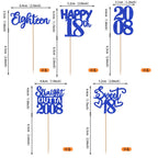 ZHUOWEISM 30 Pcs 18th Birthday Cupcake Toppers Glitter – Straight Outta 2008, Blue