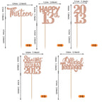 ZHUOWEISM 30Pcs 13th Birthday Cupcake Toppers – Glitter Rose Gold, Straight Outta 2013