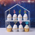 ZHUOWEISM 24 PCS Magic Alice Cupcake Toppers – Glitter, Eat Me, Clock, Fairy Party Picks