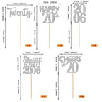 ZHUOWEISM 30pcs Glitter Cupcake Toppers – Straight Outta 2006, Cheers to 20 Years
