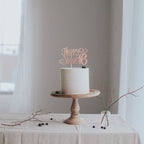 ZHUOWEISM Happy Sweet 16 Cake Topper – Rose Gold Glitter, 6x8.7 in