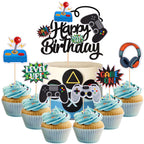 ZHUOWEISM 25 PCS Video Game Cupcake Toppers – Game On Cake Topper & Cupcake Picks for Gamer Parties