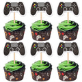 ZHUOWEISM 40 Pcs Video Game Controllers Cupcake Toppers - Double-Sided Game On Controllers Picks