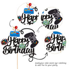 ZHUOWEISM 25 PCS Video Game Cupcake Toppers – Game On Cake Topper & Cupcake Picks for Gamer Parties
