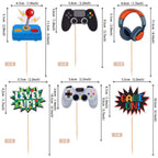 ZHUOWEISM 25 PCS Video Game Cupcake Toppers – Game On Cake Topper & Cupcake Picks for Gamer Parties