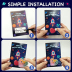 ZICZLI 28-Pack Valentines Day Gifts for Kids — Space Galaxy Slime with Cards | Classroom Party Favors