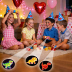 ZICZLI 28-Pack Dinosaur Valentines with LED Finger Lights – Classroom Gifts & Party Favors