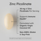 Sports Research Zinc Picolinate 30mg with Organic Coconut Oil - 180 Softgels