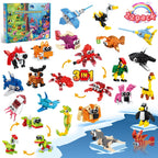 Zitetbolo 22-Pack 3-in-1 Animal Building Blocks | Party Favors & Classroom Prizes for Kids (Ages 6-12)