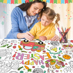 ZIZICG Easter Giant Coloring Poster – 53x33 in Table Cover, Kids Craft Poster & Party Banner