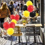 ZJDHPTY Red Yellow and Black Balloon Stand Centerpiece – 4-Set Table Decorations for Mouse Birthday Movie Night (Red Yellow Black Set4)