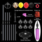 ZJDHPTY Red Yellow and Black Balloon Stand Centerpiece – 4-Set Table Decorations for Mouse Birthday Movie Night (Red Yellow Black Set4)