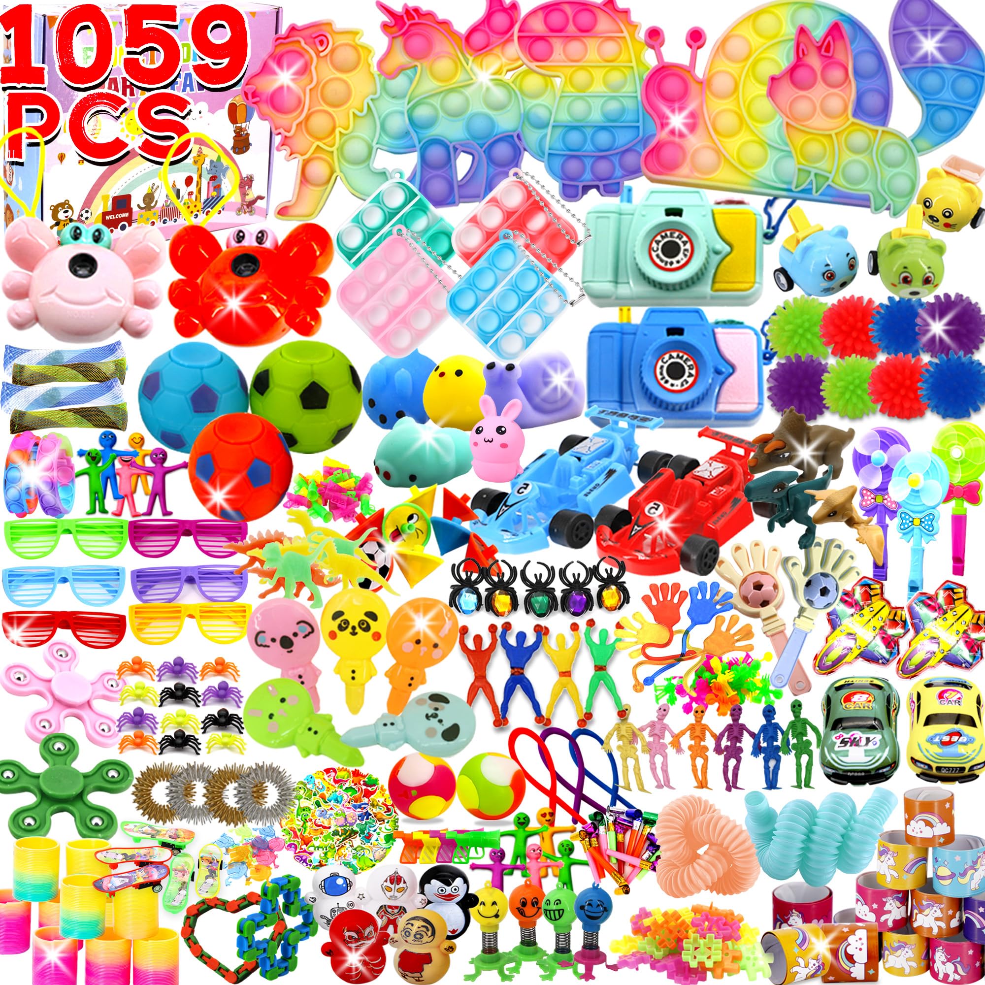 ZJLL 1000+ PCS Fidget Toy Party Favors Pack – Kids Gifts, Classroom Prizes & Holiday Stocking Stuffers