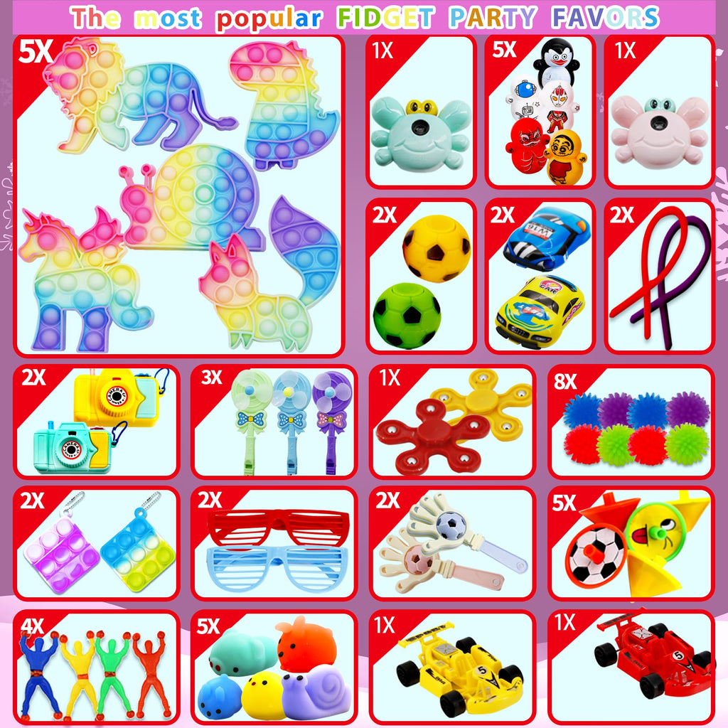 ZJLL 1000+ PCS Fidget Toy Party Favors Pack – Kids Gifts, Classroom Prizes & Holiday Stocking Stuffers