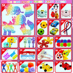 ZJLL 1000+ PCS Fidget Toy Party Favors Pack – Kids Gifts, Classroom Prizes & Holiday Stocking Stuffers