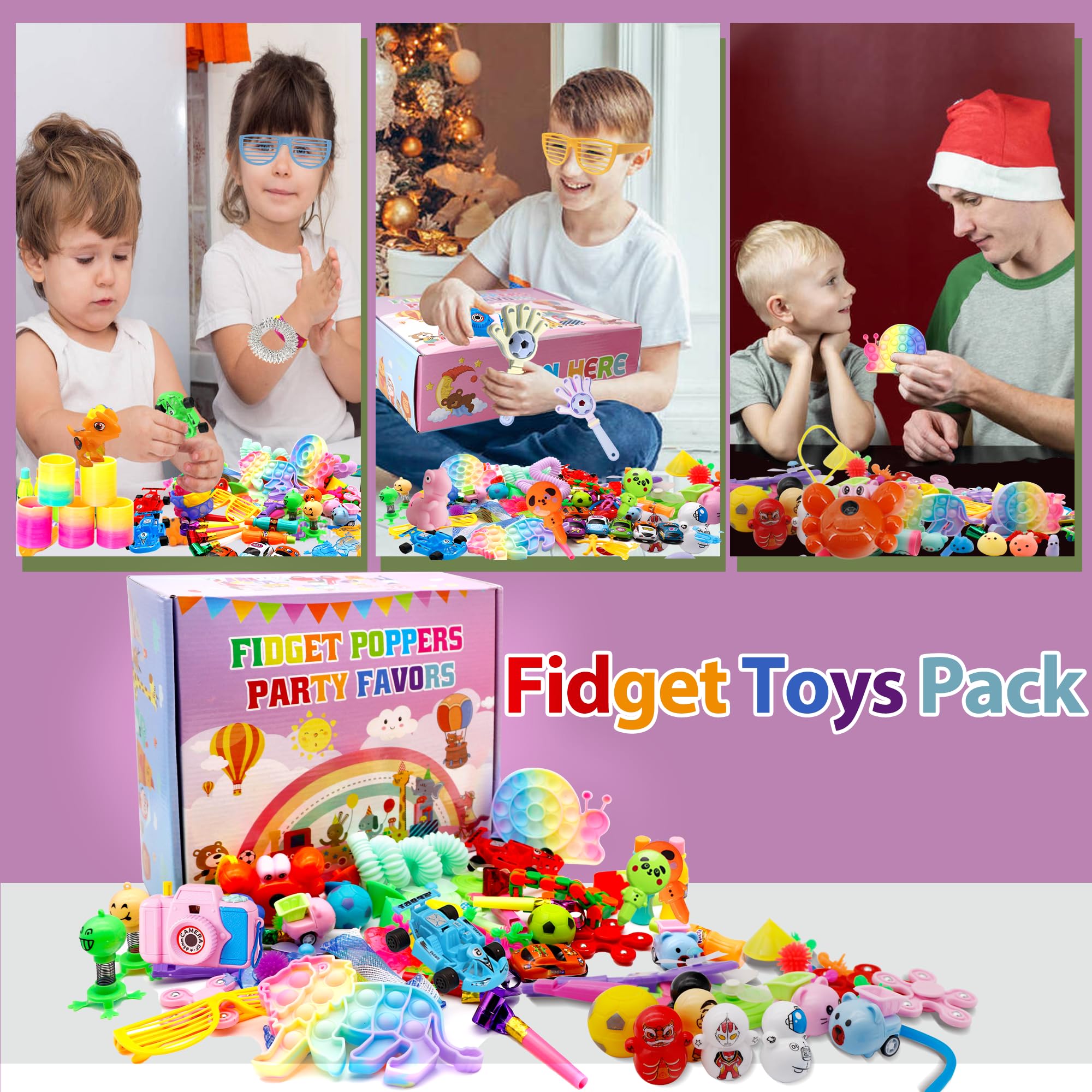 ZJLL 1000+ PCS Fidget Toy Party Favors Pack – Kids Gifts, Classroom Prizes & Holiday Stocking Stuffers