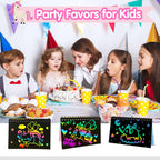 ZMLM 24-Pack Scratch Rainbow Art Notebooks — Valentines Day Classroom Gifts & Party Favors