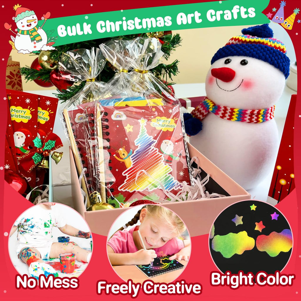 ZMLM Rainbow Scratch Art Notebooks — 24 Pack, Party Favors & Classroom Gifts