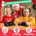 ZMLM Rainbow Scratch Art Notebooks — 24 Pack, Party Favors & Classroom Gifts