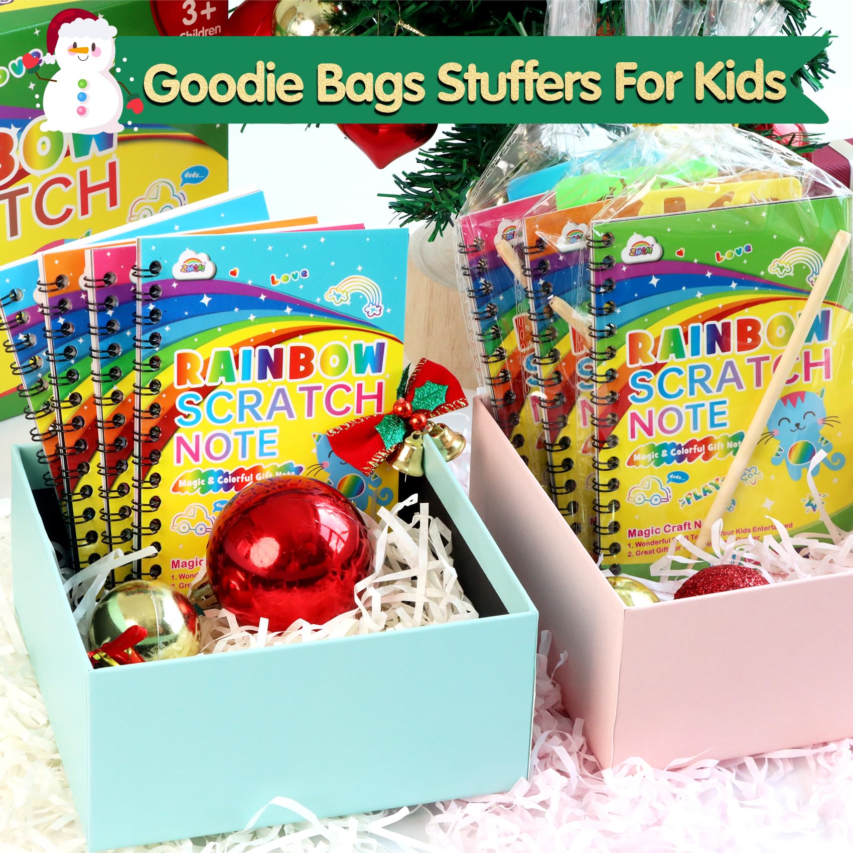 ZMLM 24-Pack Scratch Rainbow Art Notebooks – Classroom Gifts & Party Favors