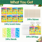 ZMLM 24-Pack Scratch Rainbow Art Notebooks – Classroom Gifts & Party Favors