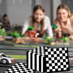 ZOIIWA 50 Pack Black & White Checkered Napkins | Disposable Race Car Party Supplies