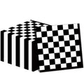ZOIIWA 50 Pack Black & White Checkered Napkins | Disposable Race Car Party Supplies