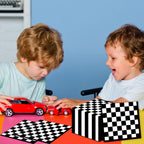 ZOIIWA 100 Pack Black & White Checkered Flag Napkins | Race Car Party Supplies