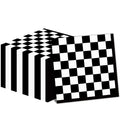 ZOIIWA 100 Pack Black & White Checkered Flag Napkins | Race Car Party Supplies