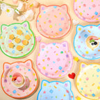 ZOIIWA 48Pcs Kitten Shaped Cat Party Plates – Disposable Dessert Tableware