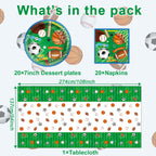 ZOIIWA Sports Party Tableware Set – All Star Plates, Napkins & Table Cover