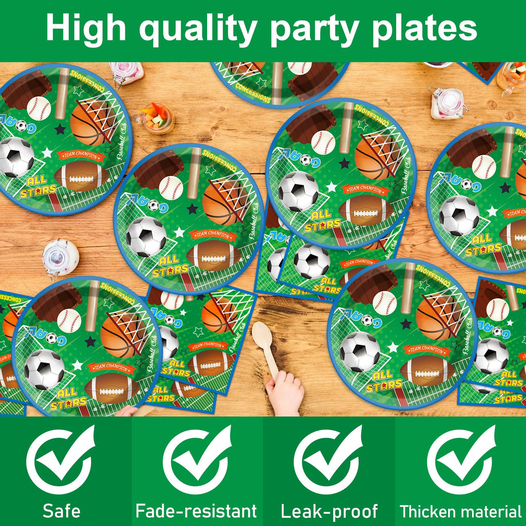 ZOIIWA Sports Party Tableware Set – All Star Plates, Napkins & Table Cover