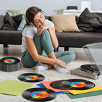 ZOIIWA 100 Pcs Vinyl Record Themed Napkins – 50s Retro Rock Party Supplies