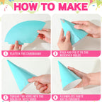 Zomiboo 40 PCS Birthday Party Hats – Colorful Cone Hats for Celebrations