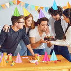 Zomiboo 40 PCS Birthday Party Hats – Colorful Cone Hats for Celebrations