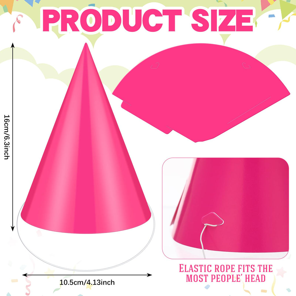 Zomiboo 40 PCS Birthday Party Hats – Colorful Cone Hats for Celebrations