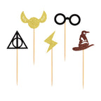ZpiLkes 30Pcs Glitter Wizard Cupcake Toppers – Magical Birthday Party Decorations