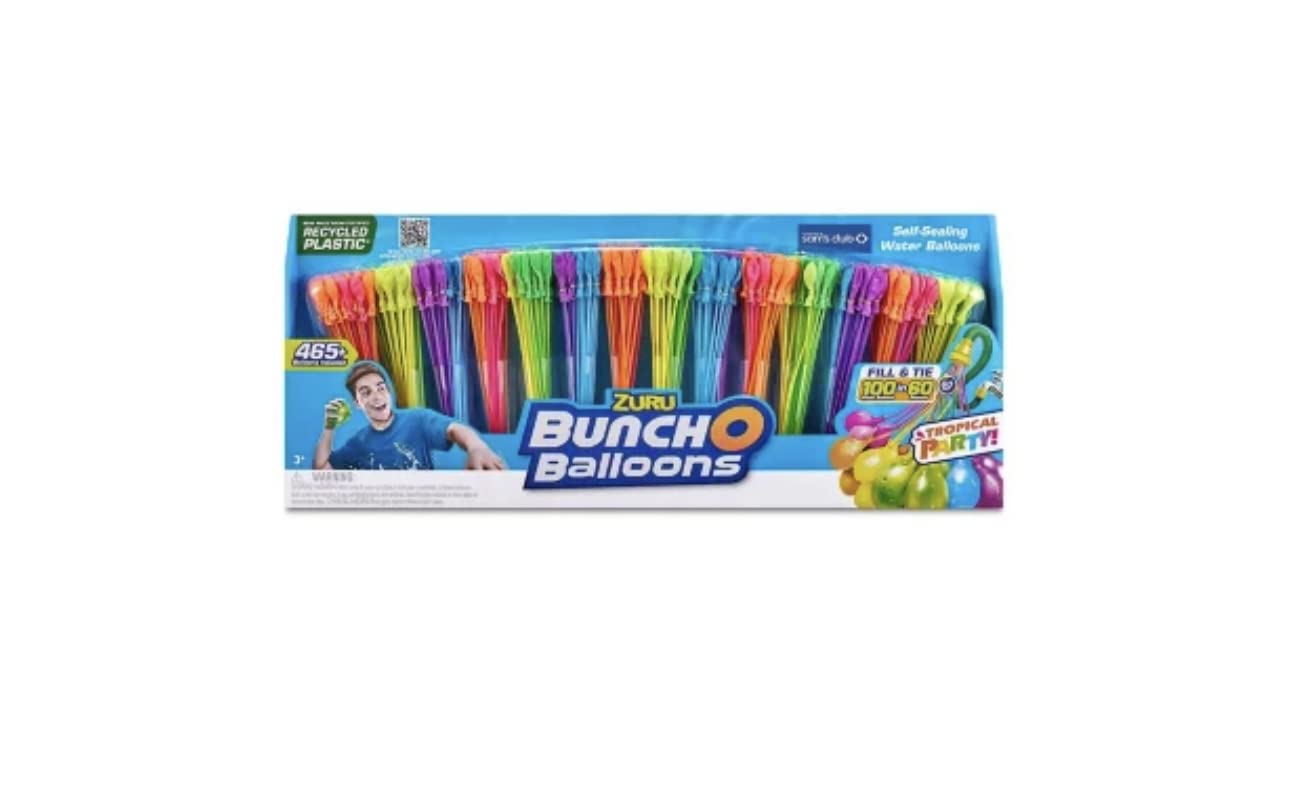 ZURU Bunch O Balloons 465 Rapid-Fill Self-Tying Water Balloons (14 Stems)