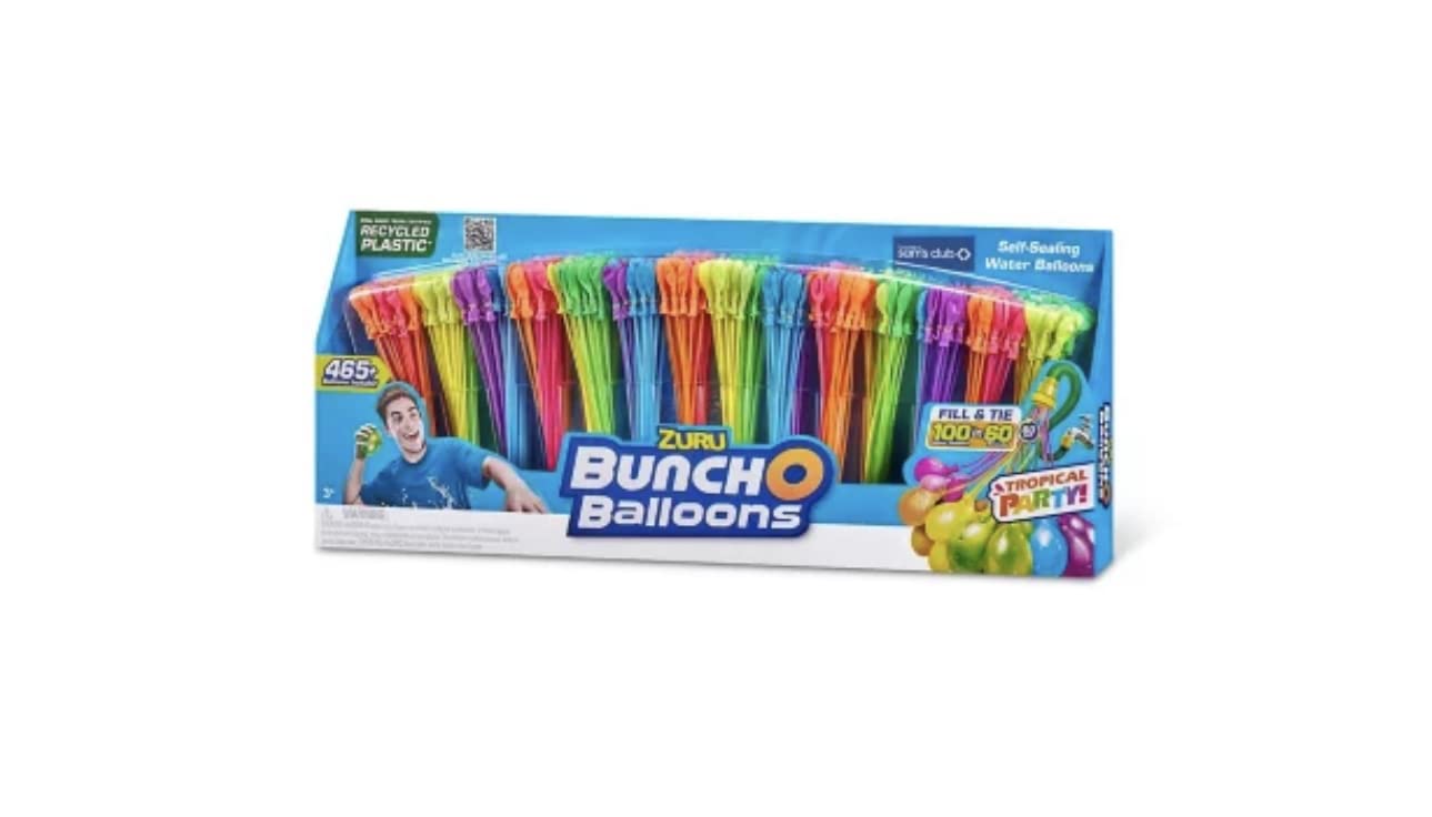ZURU Bunch O Balloons 465 Rapid-Fill Self-Tying Water Balloons (14 Stems)