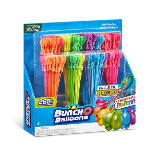 ZURU Bunch O Balloons Tropical Party Pack – 8 Clusters, 265 Water Bombs