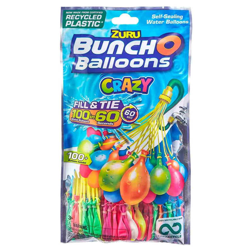 ZURU Self-Seal Water Balloons – Rapid Fill, Self-Tying, 100-Balloon Pack