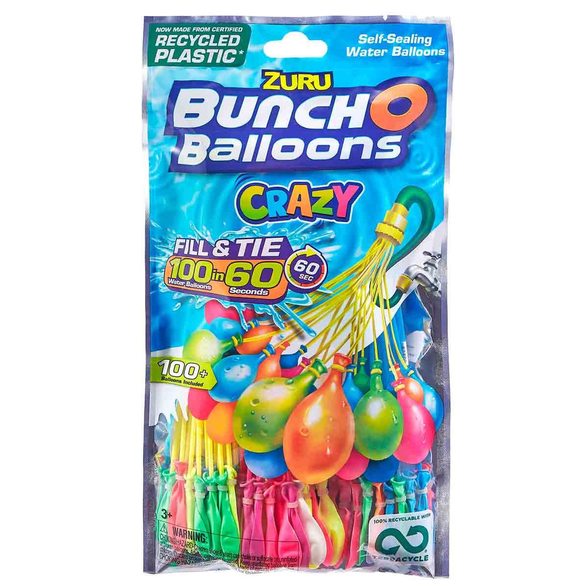 ZURU Self-Seal Water Balloons – Rapid Fill, Self-Tying, 100-Balloon Pack
