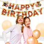 Zwiebeco Movie Night Birthday Banner – Hollywood Film Theme Party Decor