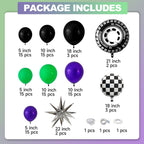 Zylarithon Monster Truck Birthday Decorations – Balloon Arch Kit, Backdrop & Centerpieces